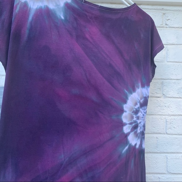 pima cotton tie dye t shirt dress - Picture 3 of 6